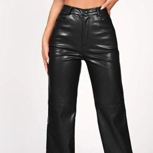 SHEIN Petite Black PU Leather Pants Size XS/US 2